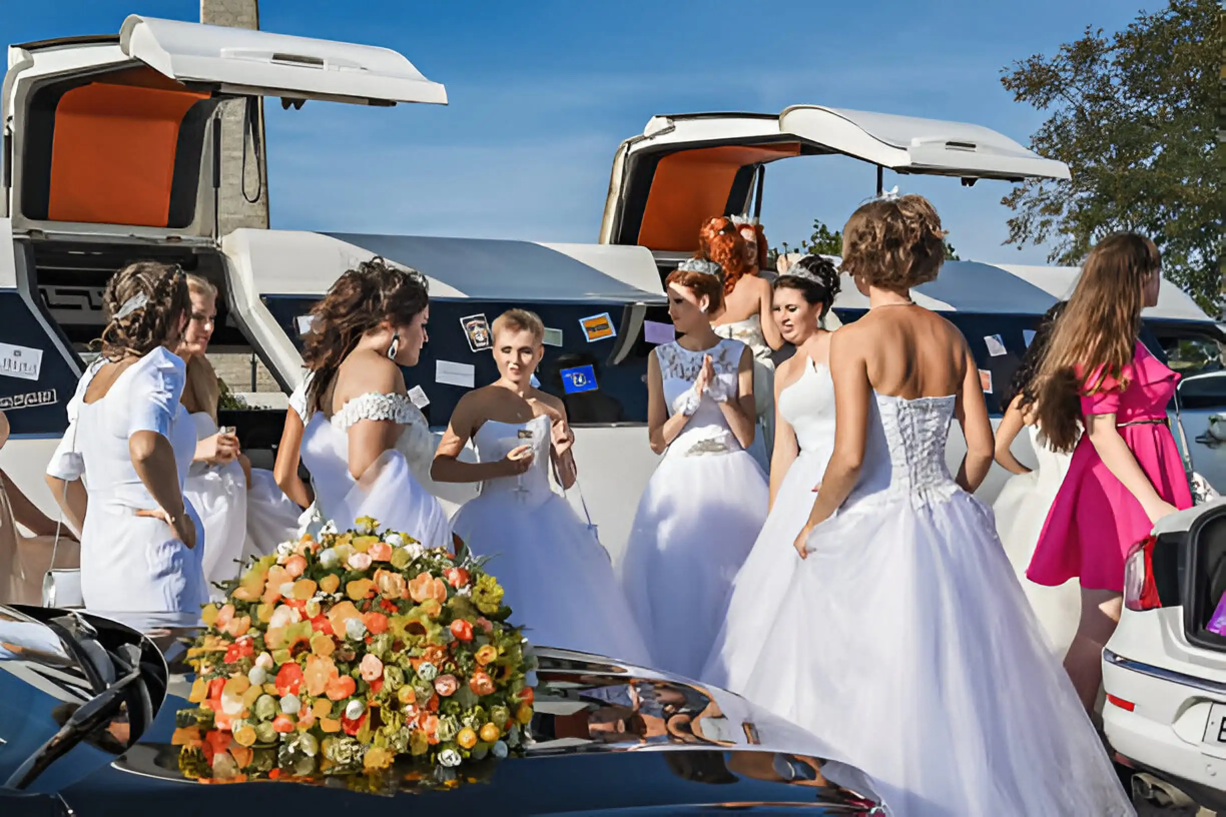 Festival of wedding dress