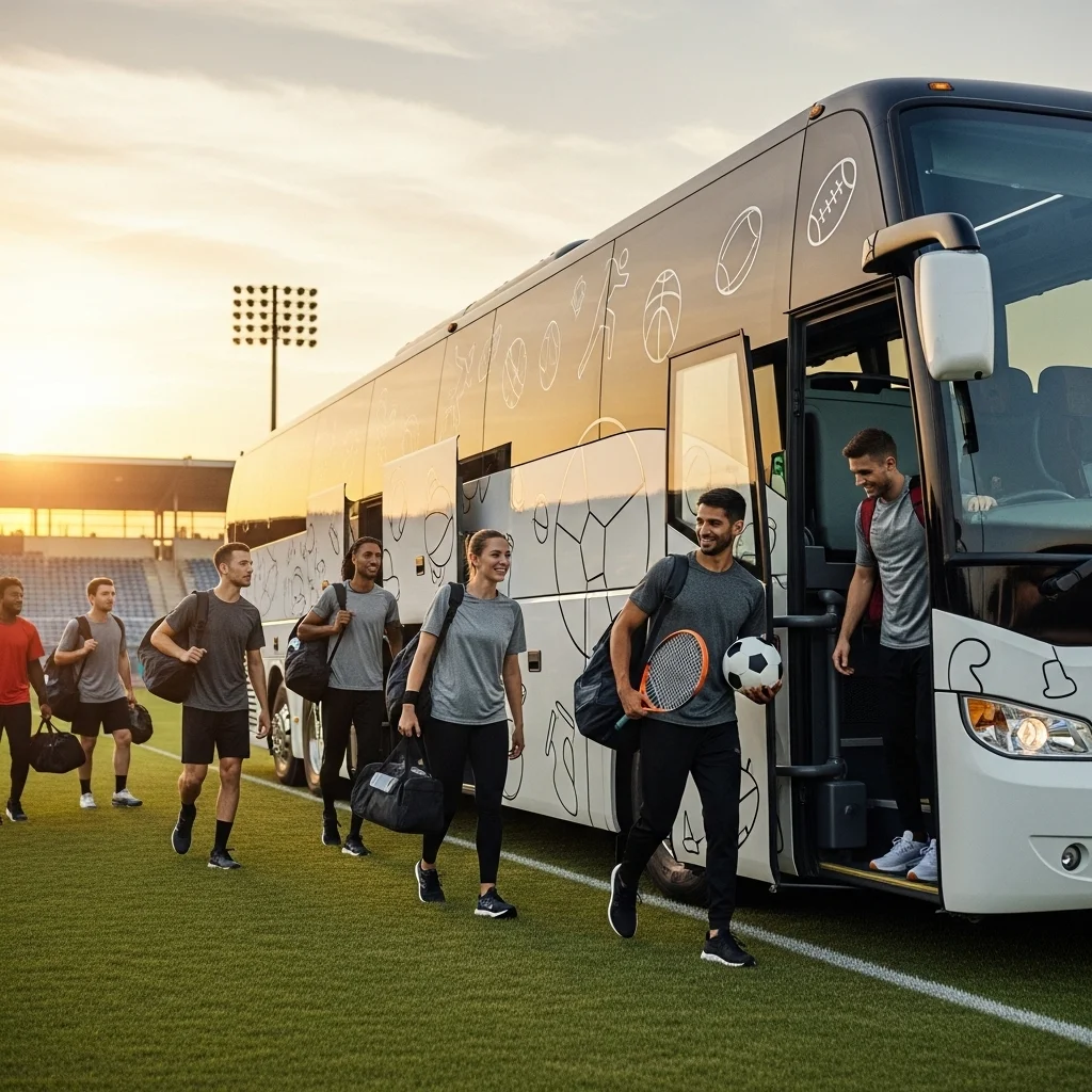 Group sports transportation in a luxury vehicle